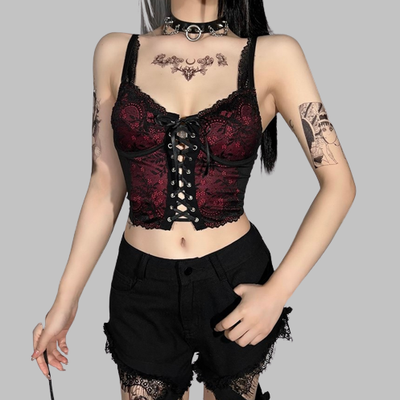 Top Gotico Rosso Vittoriano