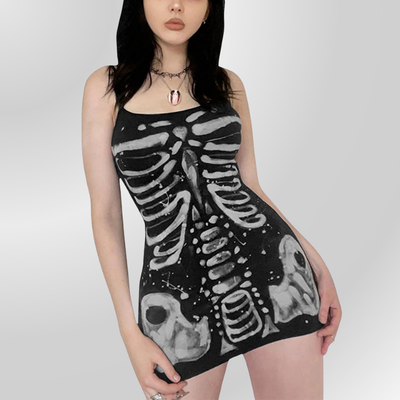 Abito gotico scheletro