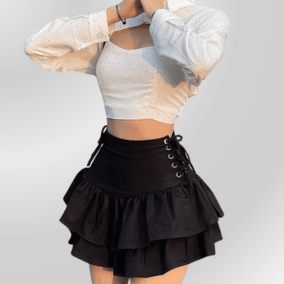 Gonna Gotica Nera Svasata