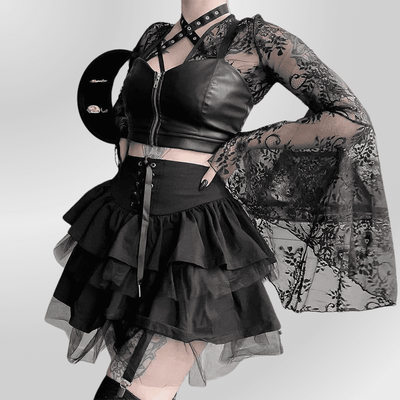 Gonna Nera in Pizzo Donna