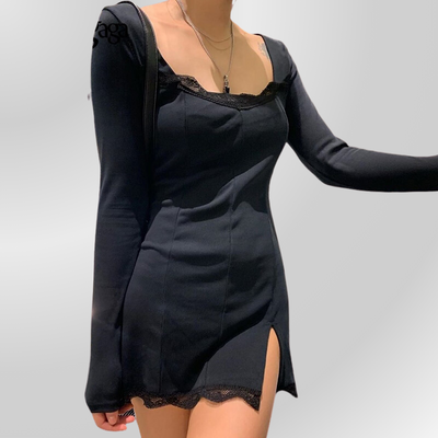 Abito Nero Gotico in Pizzo