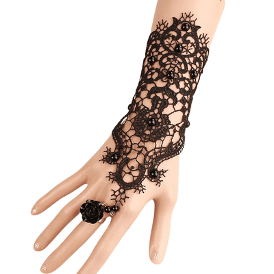 Bracciale Anello in Pizzo Nero