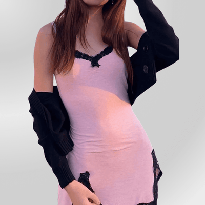 Abito Rosa Cipria in Pizzo