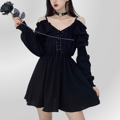 Abito Gotico a Maniche Lunghe