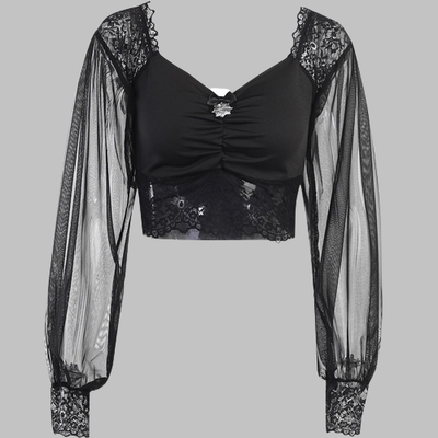 Top romantico gotico donna