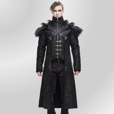 Cappotto Gotico Nero PUNK RAVE