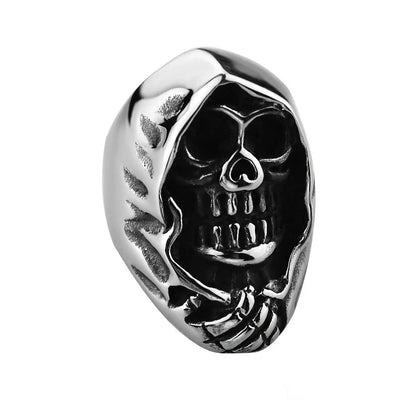 Anello Rock Biker Teschio Mietitore