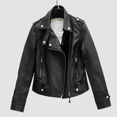 Cappotto Giacca gotica in similpelle nera