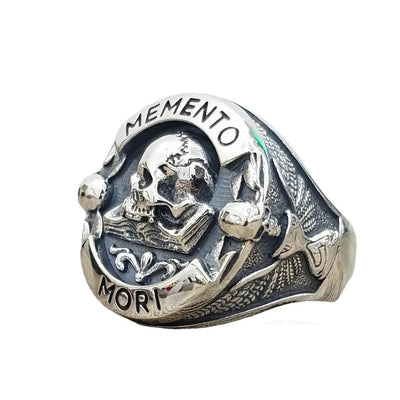 Anello Biker Rock Memento Mori